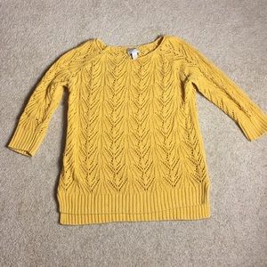 St. John’s Bay small mustard yellow knit sweater